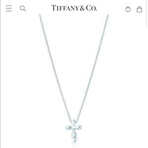 Authentic Tiffany & Co Elsa Peretti Cross Pendant Necklace